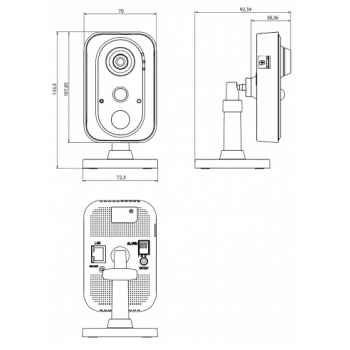 KAMERA BIUROWA IP MAZi ICH-22 2Mpx 2.8mm PIR10 12VDC PoE